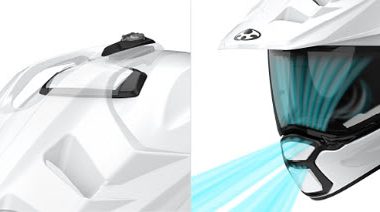 Seesaw head ventilation with easy operation and large openings Separate chin ventilation for defogging and mouth ventilation.